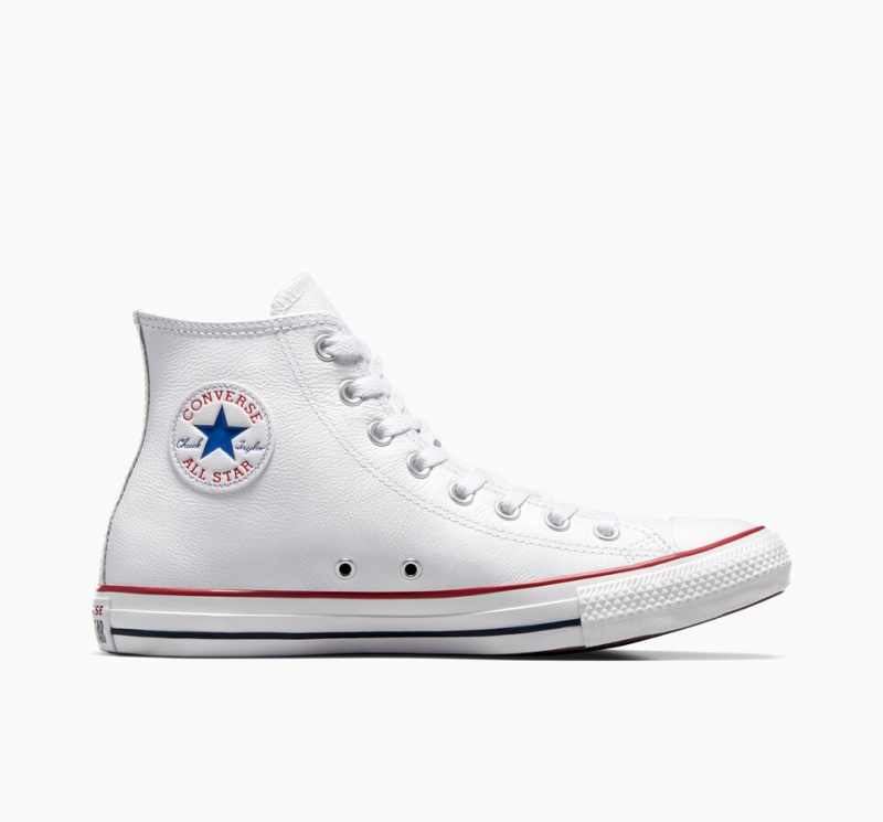 Converse Chuck Taylor All Star Skórzane Białe | 678542-AJB