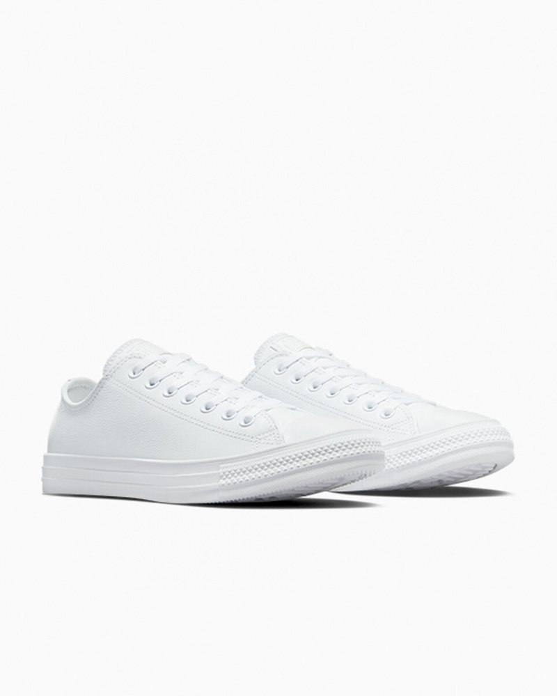 Converse Chuck Taylor All Star Skórzane Białe | 154698-YMC