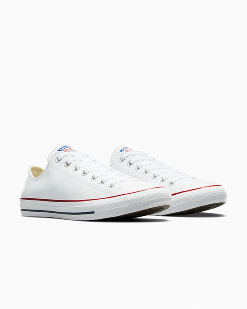 Converse Chuck Taylor All Star Skórzane Białe | 486120-PRJ