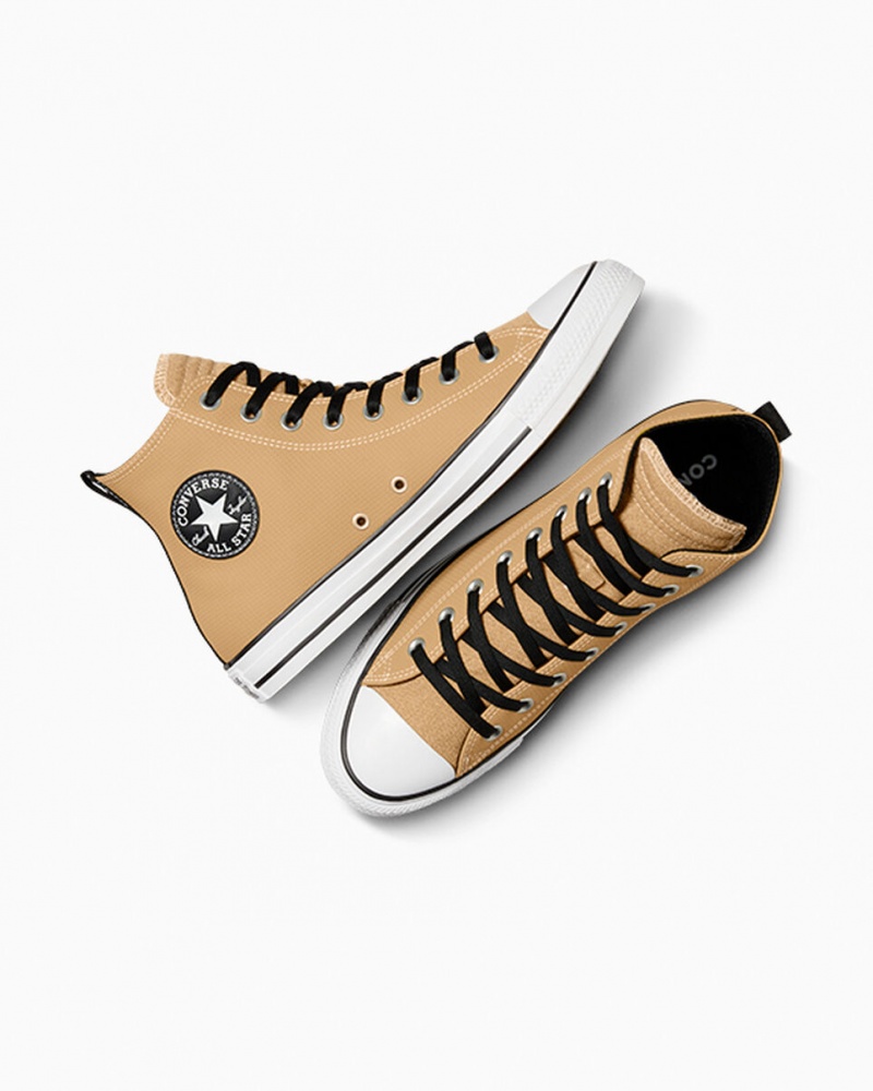 Converse Chuck Taylor All Star Skórzane Czarne Białe | 123985-VSK