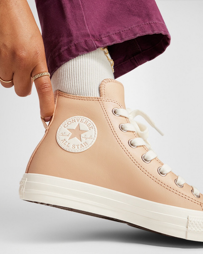 Converse Chuck Taylor All Star Skórzane Faux Fur Lining Epic Dune / Egret / Egret | 746381-UBL