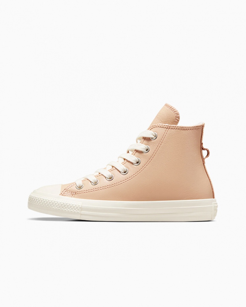 Converse Chuck Taylor All Star Skórzane Faux Fur Lining Epic Dune / Egret / Egret | 746381-UBL