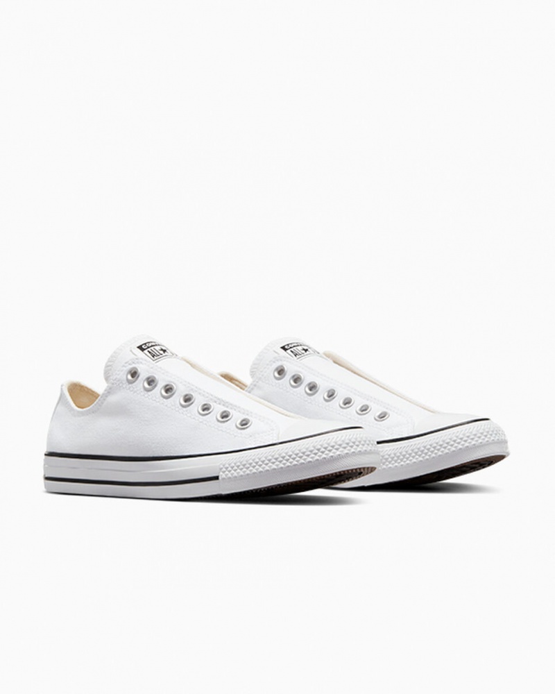 Converse Chuck Taylor All Star Slip Białe Czarne Białe | 742890-PSK