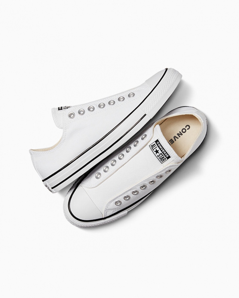 Converse Chuck Taylor All Star Slip Białe Czarne Białe | 742890-PSK