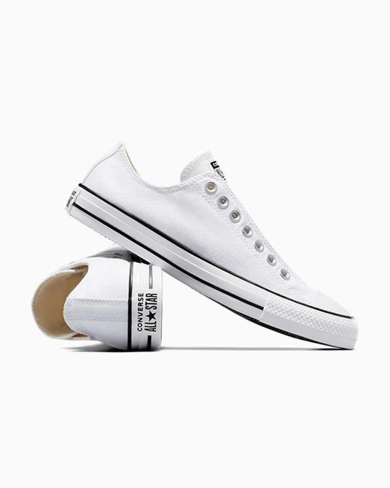 Converse Chuck Taylor All Star Slip Białe Czarne Białe | 742890-PSK