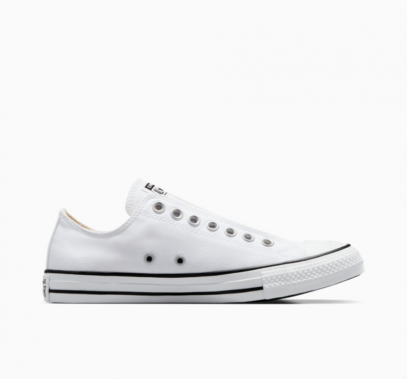 Converse Chuck Taylor All Star Slip Białe Czarne Białe | 742890-PSK