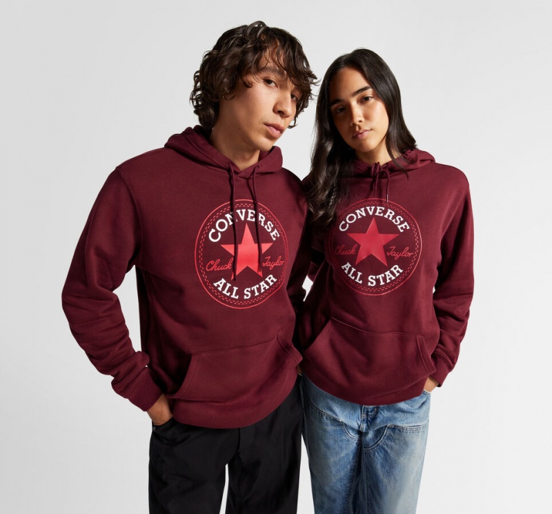 Converse Converse Go-To All Star Patch Standard-Fit Fleece Pullover Hoodie Jasny | 625078-SBA