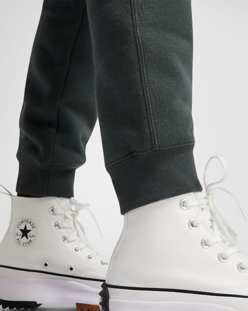 Converse Converse Go-To All Star Patch Standard-Fit Fleece Sweatpants Zielone | 927104-YRC