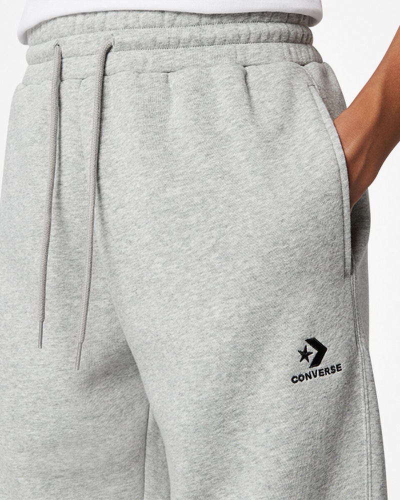 Converse Converse Go-To Embroidered Star Chevron Standard-Fit Fleece Sweatpant Szare | 608571-QFV