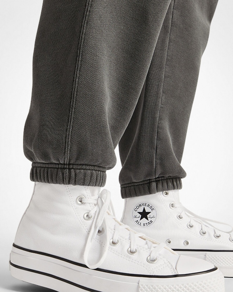 Converse Converse Go-To Sneaker Patch Loose-Fit Sweatpants Czarne | 062751-BNP