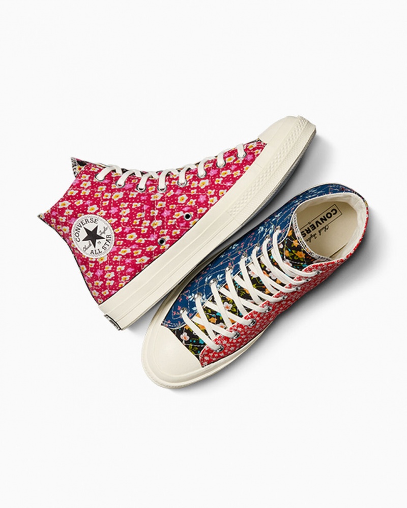 Converse Converse Upcycled Floral Chuck 70 Czarne Czerwone Niebieskie | 216803-FBZ