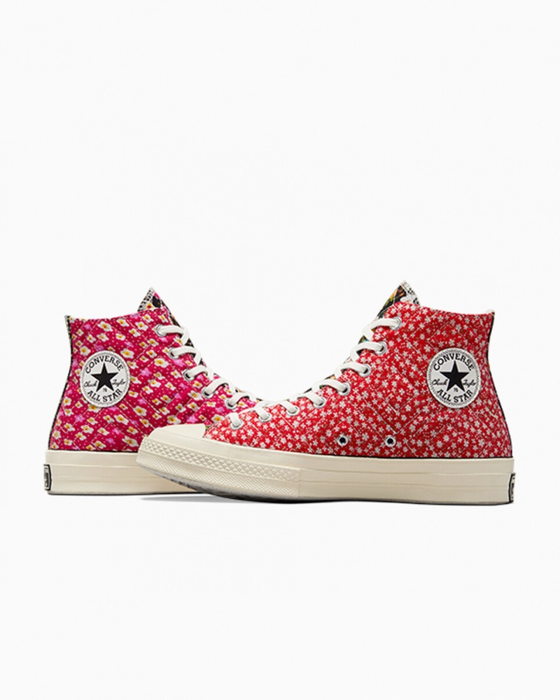 Converse Converse Upcycled Floral Chuck 70 Czarne Czerwone Niebieskie | 216803-FBZ