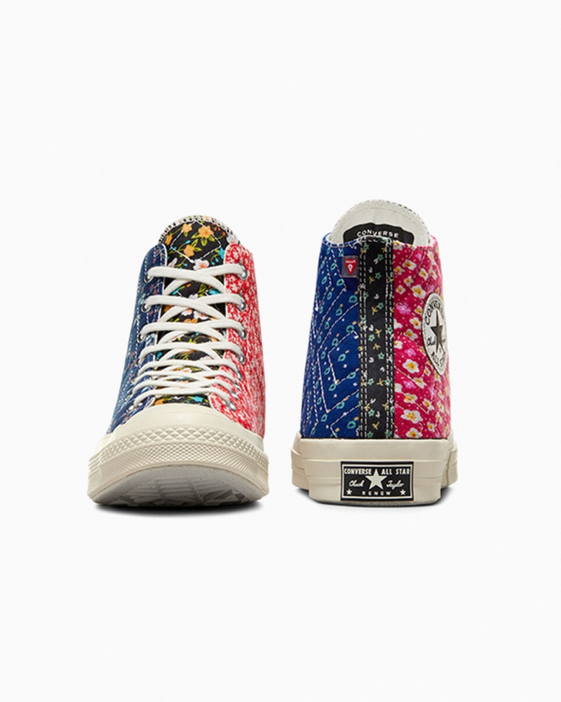 Converse Converse Upcycled Floral Chuck 70 Czarne Czerwone Niebieskie | 216803-FBZ