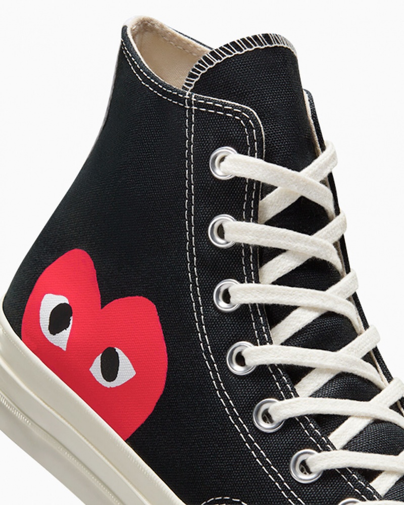 Converse Converse x Comme des Garçons PLAY Chuck 70 Czarne Białe Czerwone | 218645-TXG