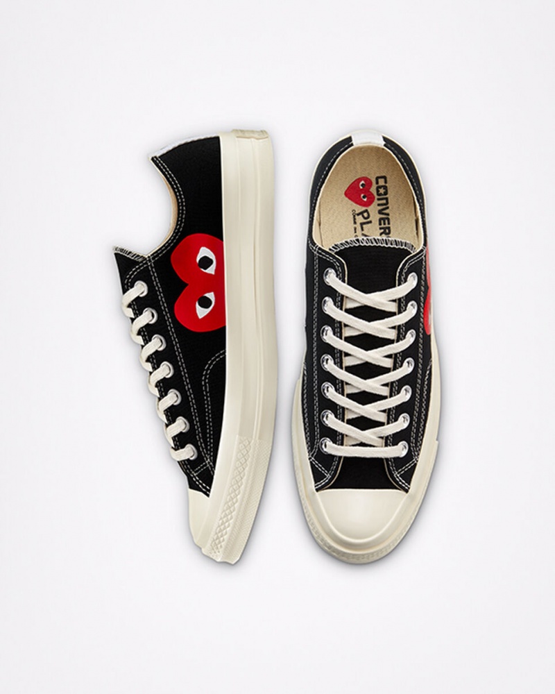 Converse Converse x Comme des Garçons PLAY Chuck 70 Czarne Białe Czerwone | 415903-ESD