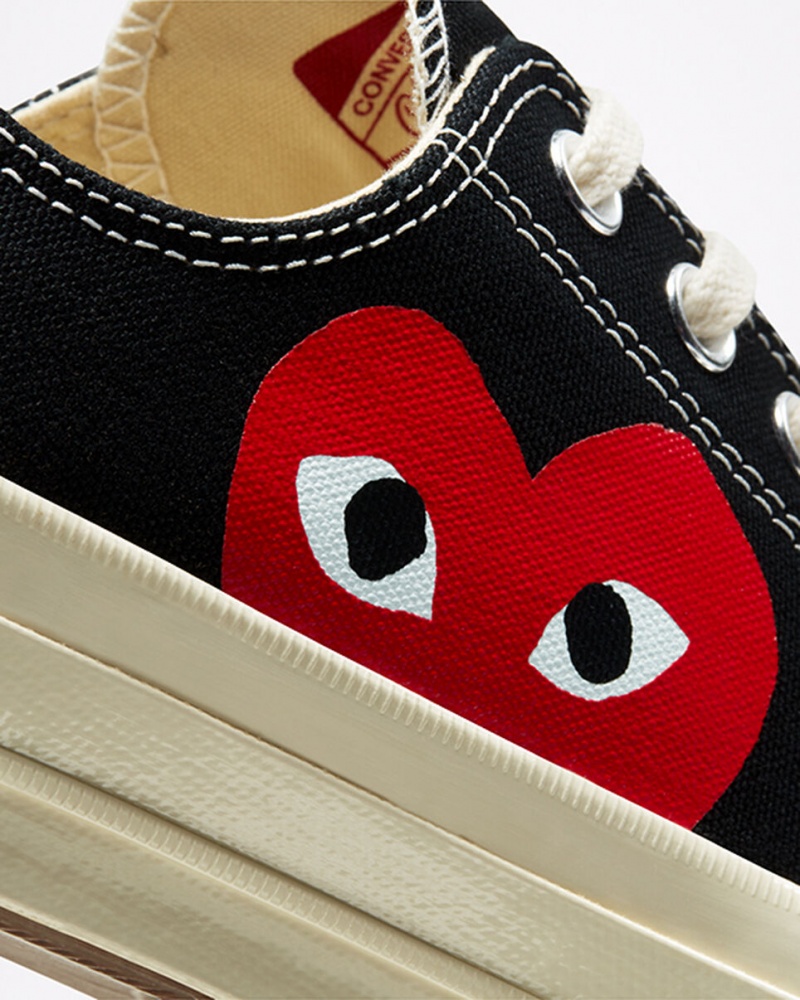 Converse Converse x Comme des Garçons PLAY Chuck 70 Czarne Białe Czerwone | 415903-ESD