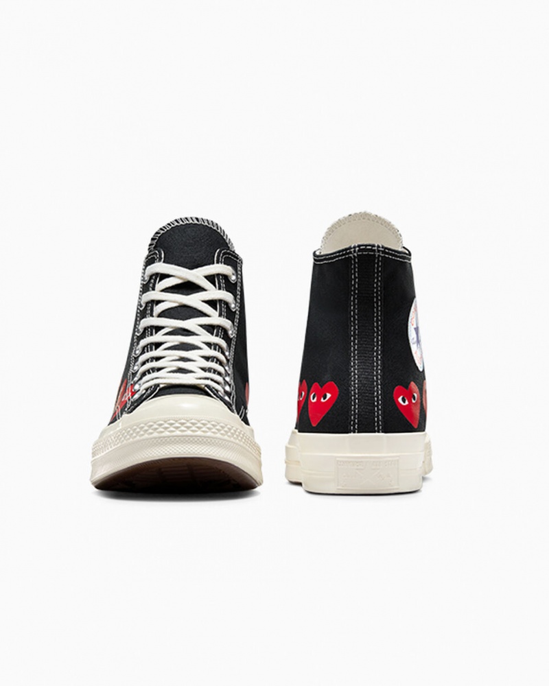 Converse Converse x Comme des Garçons PLAY Chuck 70 Multi Heart Czarne Czerwone | 291370-YPJ