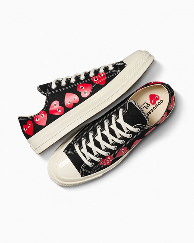 Converse Converse x Comme des Garçons PLAY Chuck 70 Multi Heart Czarne Czerwone | 461702-RNL