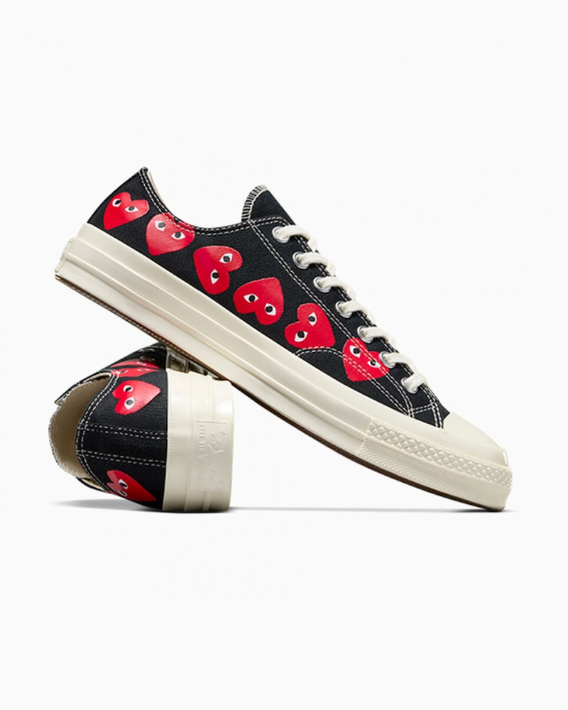 Converse Converse x Comme des Garçons PLAY Chuck 70 Multi Heart Czarne Czerwone | 461702-RNL