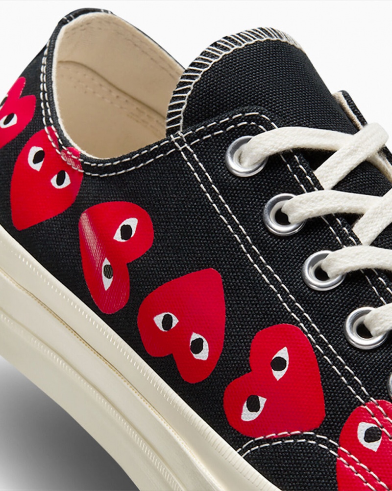 Converse Converse x Comme des Garçons PLAY Chuck 70 Multi Heart Czarne Czerwone | 461702-RNL