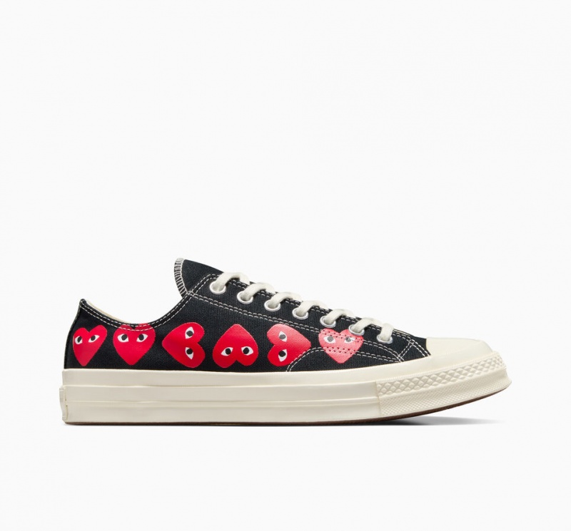 Converse Converse x Comme des Garçons PLAY Chuck 70 Multi Heart Czarne Czerwone | 461702-RNL