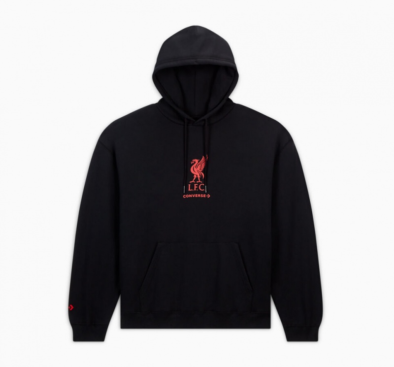 Converse Converse x LFC Loose-Fit Hoodie Czarne | 150829-PLA