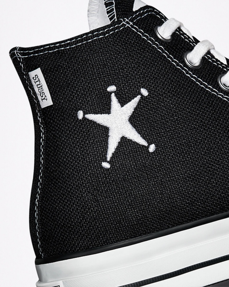 Converse Converse x Stüssy Chuck 70 Czarne Białe Czarne | 841957-IPX