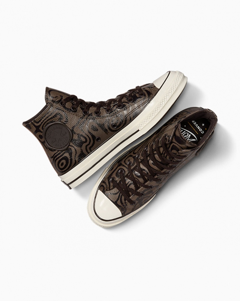 Converse Converse x Wonka Chuck 70 Chocolate Swirl Brązowe | 382956-SUR