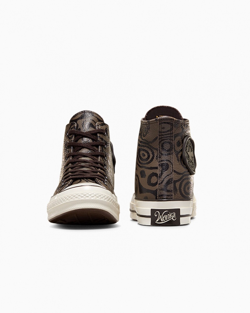 Converse Converse x Wonka Chuck 70 Chocolate Swirl Brązowe | 382956-SUR