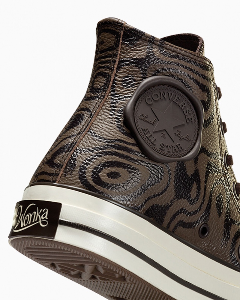 Converse Converse x Wonka Chuck 70 Chocolate Swirl Brązowe | 382956-SUR