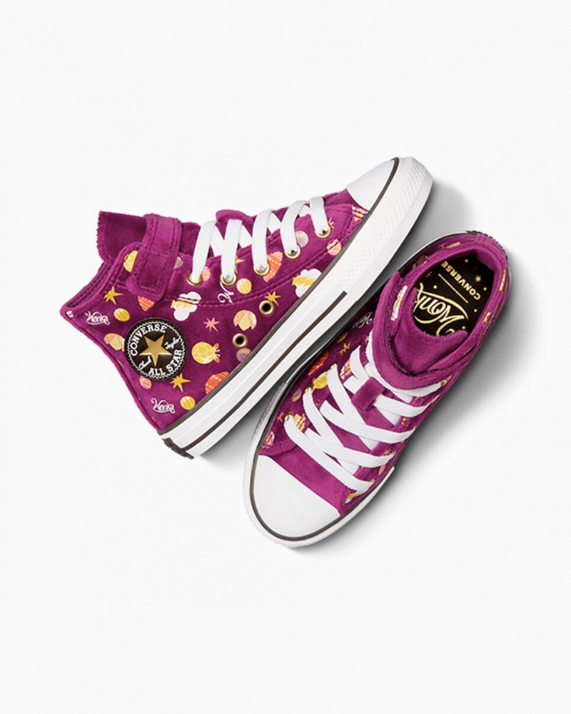 Converse Converse x Wonka Chuck Taylor All Star Easy On Fioletowe Złote Białe | 605384-PJD