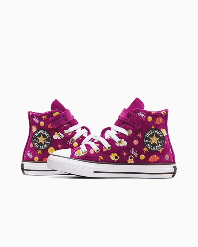 Converse Converse x Wonka Chuck Taylor All Star Easy On Fioletowe Złote Białe | 605384-PJD