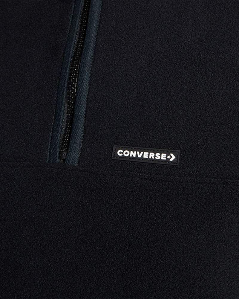 Converse Counter Climate Polar Fleece Half-Zip Popover Czarne | 890425-IFP