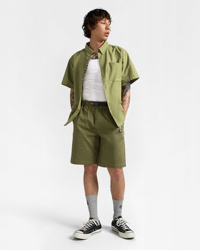 Converse Elevated Lekkie Cargo Krótkie Zielone | 735419-BES