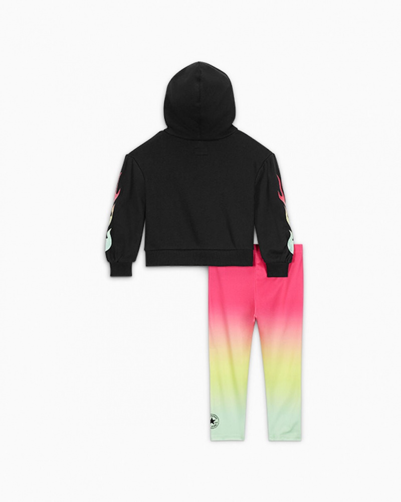 Converse Gradient Hoodie & Leggings Set Różowe | 651897-VHA