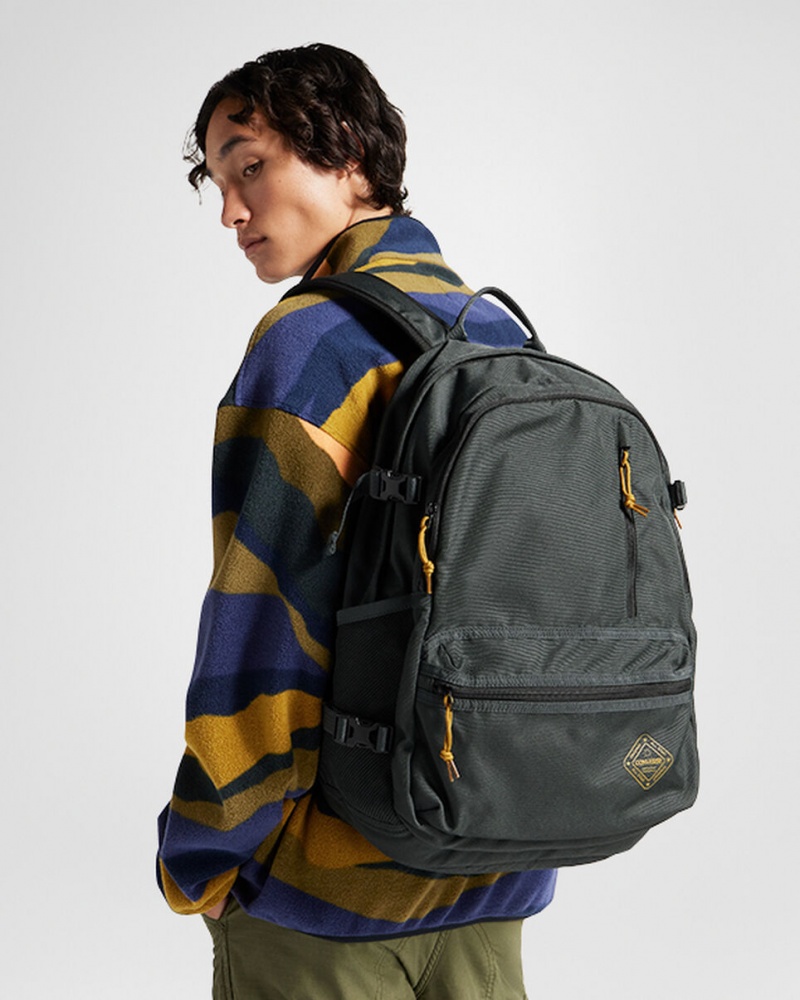 Converse Grafiką Prosty Edge Backpack Zielone | 069734-IMC