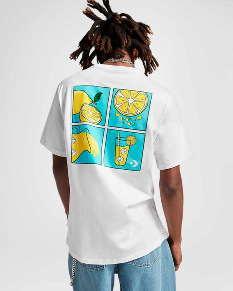 Converse How-To Lemonade T-Shirt Białe | 321894-USC