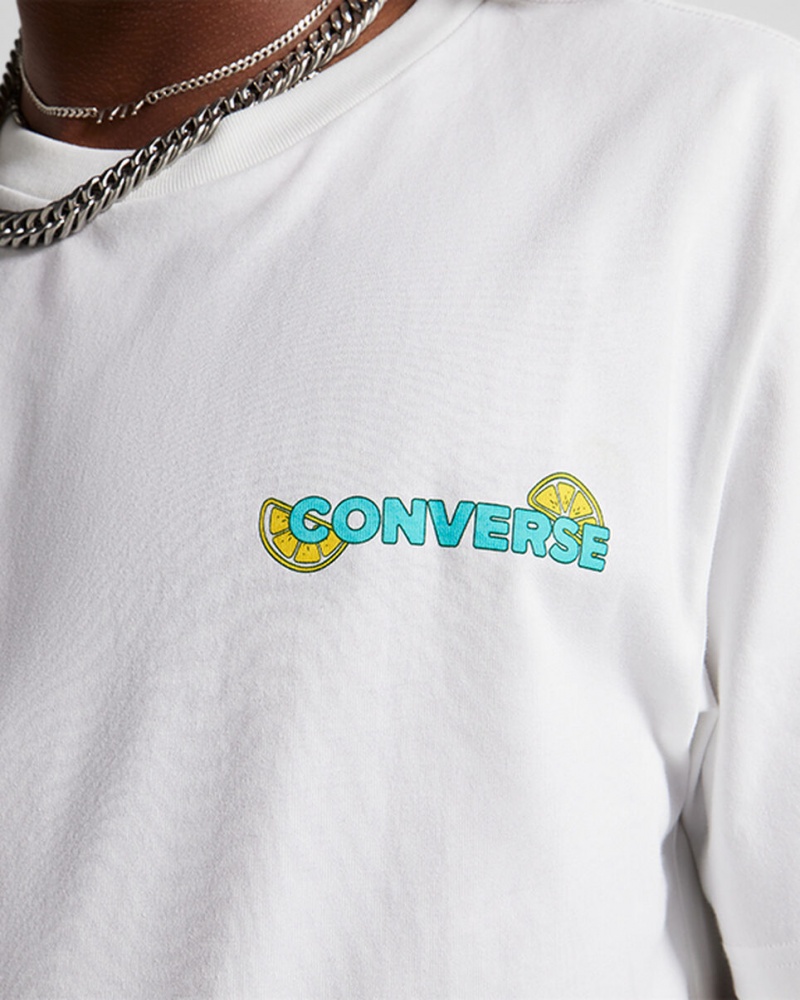 Converse How-To Lemonade T-Shirt Białe | 321894-USC