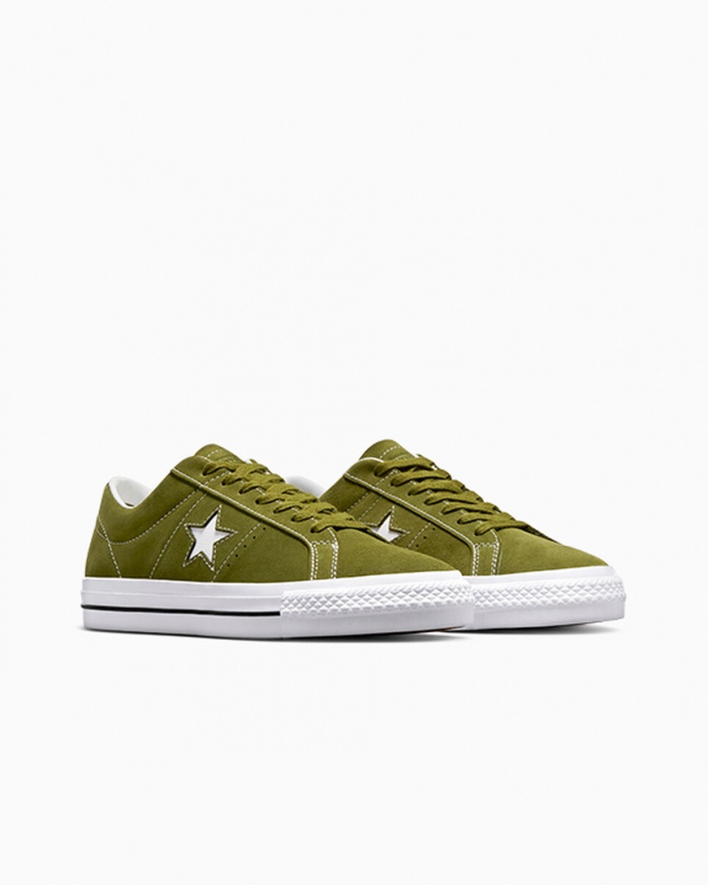 Converse One Star Pro Zielone Białe Czarne | 162483-TAG