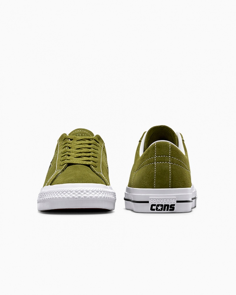 Converse One Star Pro Zielone Białe Czarne | 162483-TAG