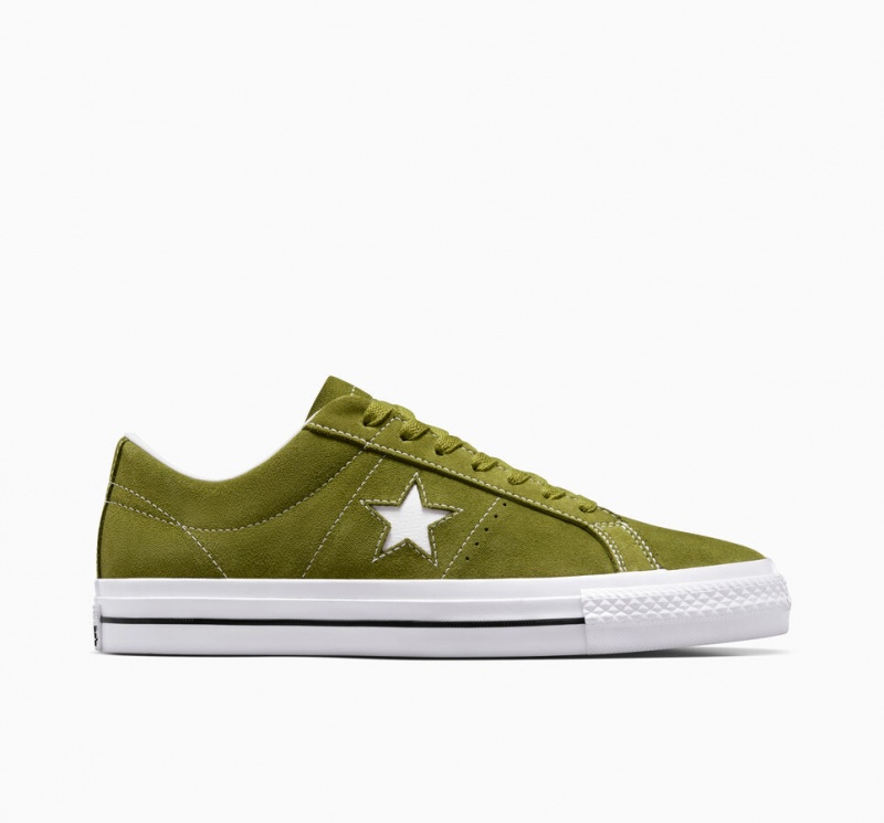 Converse One Star Pro Zielone Białe Czarne | 162483-TAG