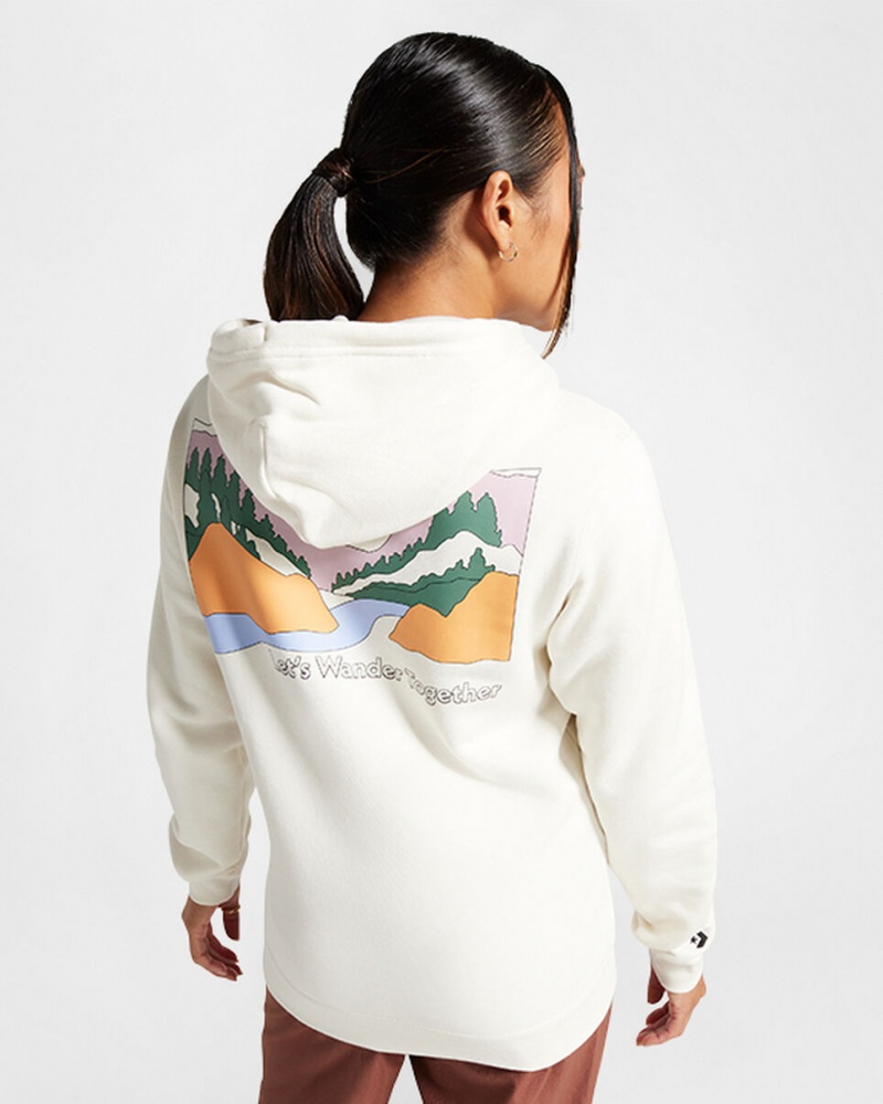 Converse Outdoors Grafiką Hoodie Egret | 362107-XCS