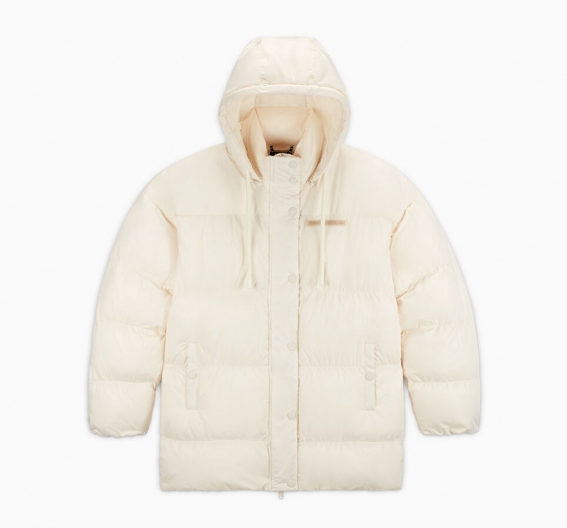 Converse Oversized Super Puffer Jacket Egret | 529801-YNX