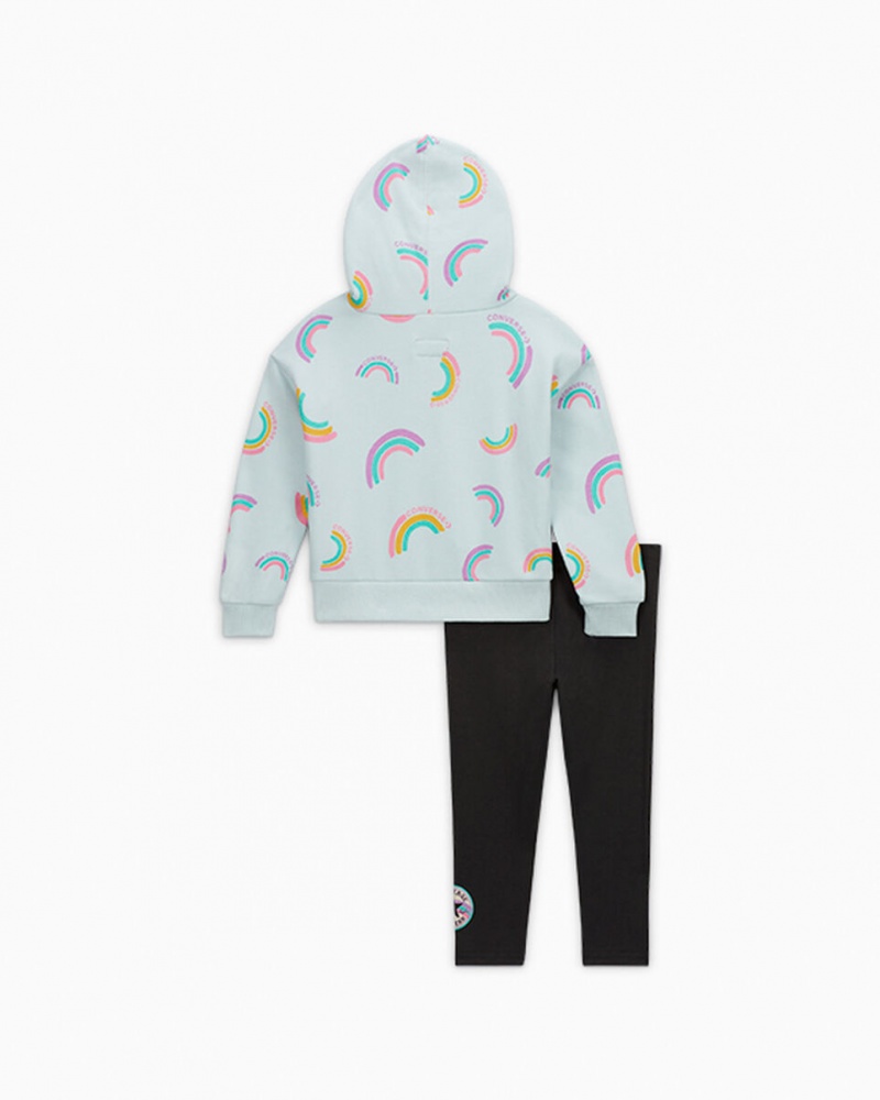 Converse Rainbow Hoodie & Leggings Set Czarne | 791502-NBO