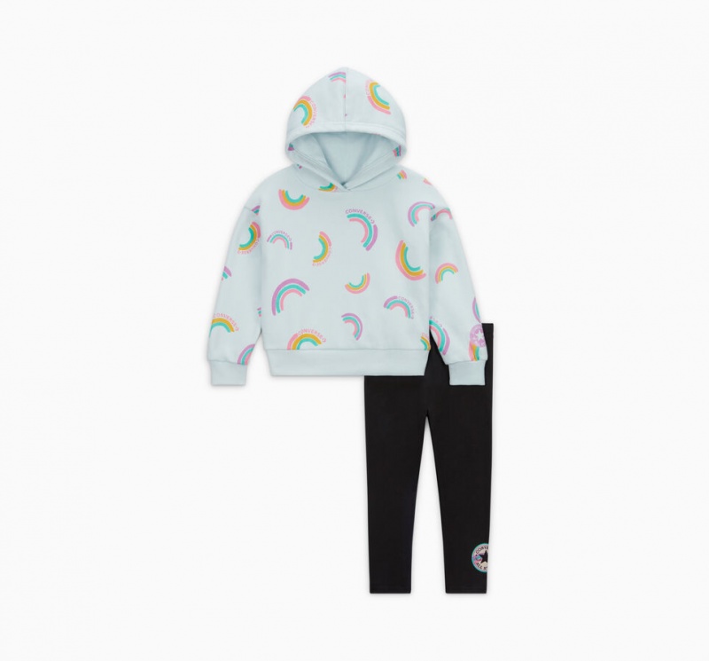 Converse Rainbow Hoodie & Leggings Set Czarne | 791502-NBO