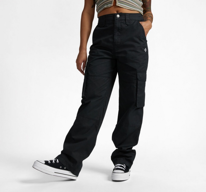 Converse Relaxed Cargo Pant Czarne | 693025-NSF