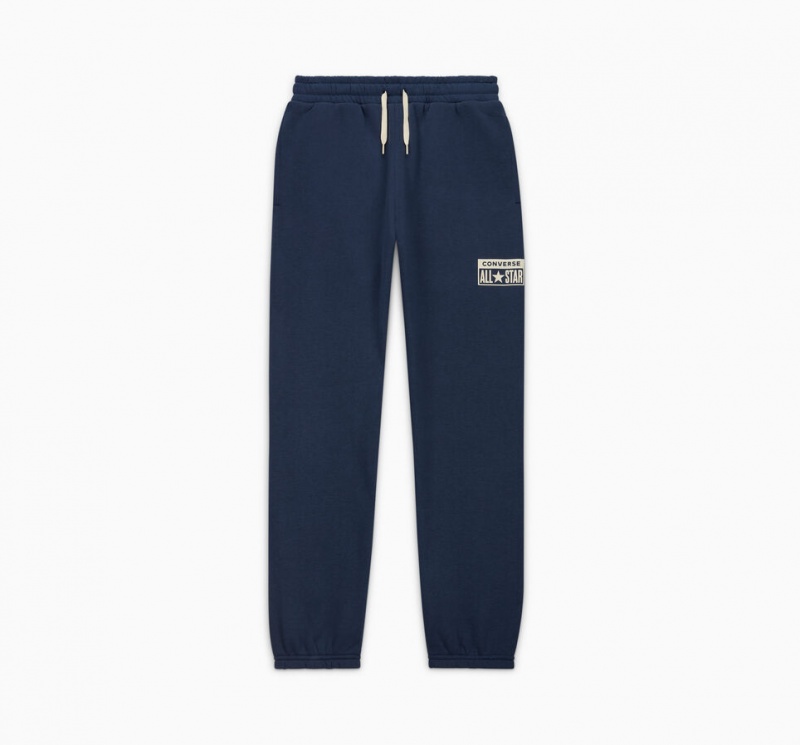 Converse Relaxed Fleece Joggers Granatowe | 419327-WMA