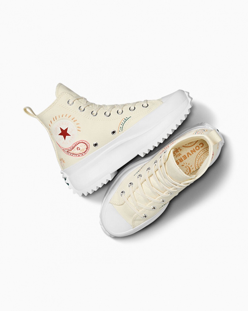 Converse Run Star Hike Platformie Crafted Czerwone Białe | 461529-NHQ