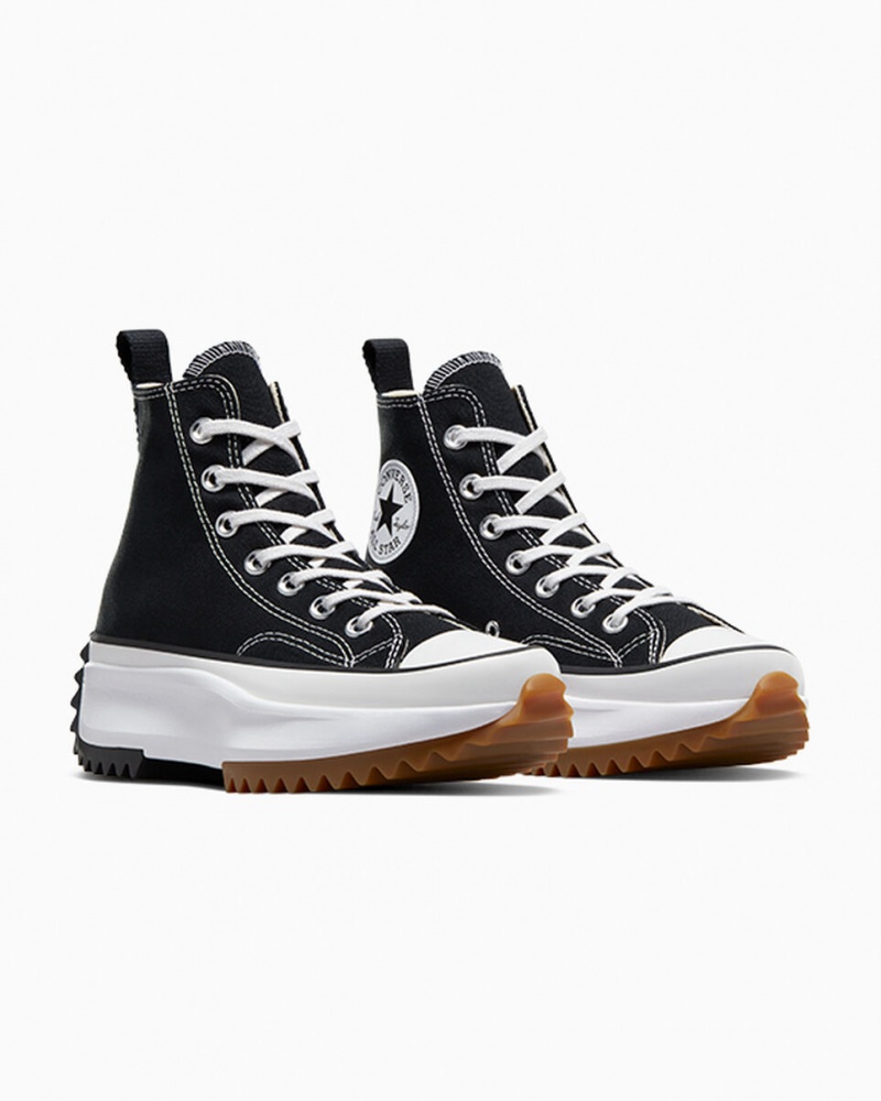 Converse Run Star Hike Platformie Czarne Białe | 840579-JGZ