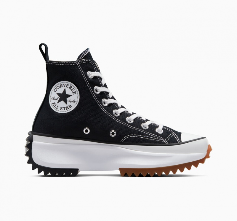 Converse Run Star Hike Platformie Czarne Białe | 840579-JGZ